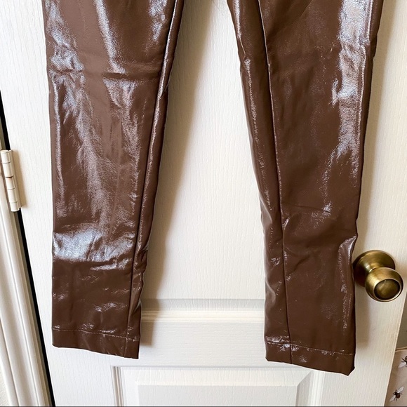 ALIX NYC Pant Loring Faux Patent Leather Pockets Acorn 2 NWT - Picture 5 of 8